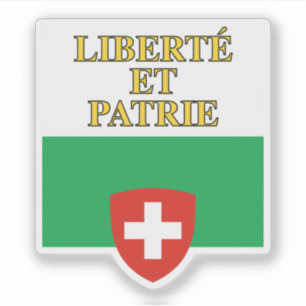Flagge des Kantons Waadt, Schweiz Aufkleber