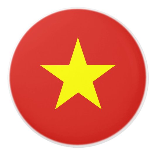 Flagge des Keramik Knob in Vietnam Keramikknauf (Vorderseite)
