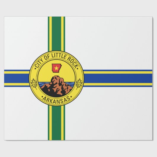 Flagge des Kleinen Felsen (Arkansas) Geschenkpapier (Flach)