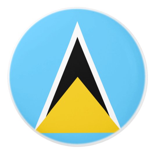 Flagge des Knobs der Keramik Saint Lucia Keramikknauf (Vorderseite)