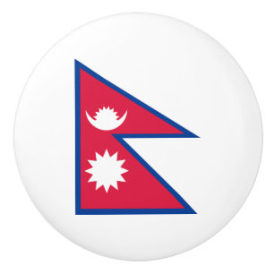 Flagge des Knobs der nepalesischen Keramik Keramikknauf