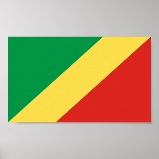 Flagge des Kongo Poster (Vorne)