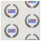 Flagge des Kongo Stoff (Nahaufnahme)