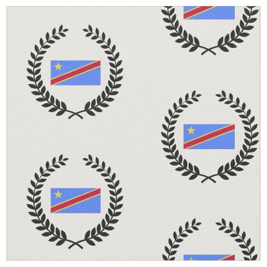 Flagge des Kongo Stoff (Nahaufnahme)