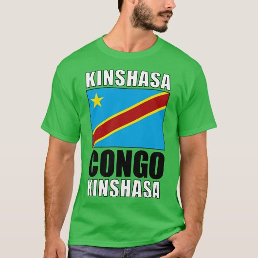 Flagge des Kongo T-Shirt (Vorderseite)