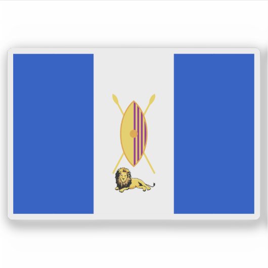 Flagge des Königreichs Buganda, Uganda Aufkleber (Vorderseite)