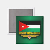 Flagge des Königreichs Jordanien Magnet (Vorderseite/Rückseite)