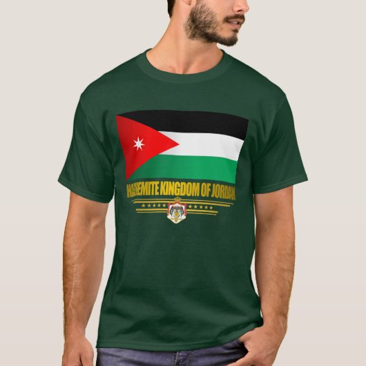 Flagge des Königreichs Jordanien T-Shirt (Vorderseite)