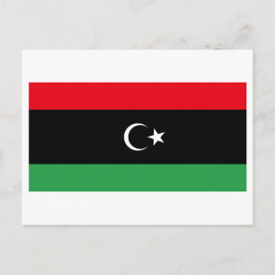 Flagge des Königreichs Libyen (1951-1969) Postkarte