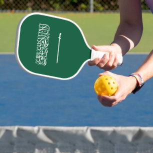 Flagge des Königreichs Saudi-Arabien Pickleball Schläger