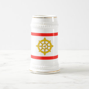 Flagge des Königreichs Sikkim Bierglas