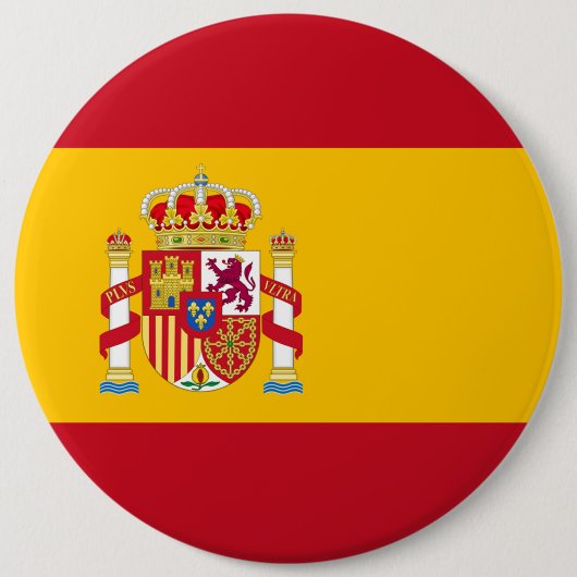 Flagge des Königreichs Spanien Button (Vorderseite)