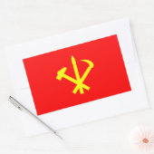 Flagge des koreanischen Party der Arbeitnehmer Rechteckiger Aufkleber (Umschlag)