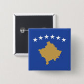 Flagge des Kosovo Button (Vorne & Hinten)
