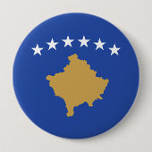 Flagge des Kosovo Button (Vorderseite)