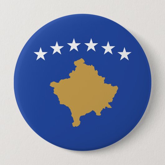 Flagge des Kosovo Button (Vorderseite)