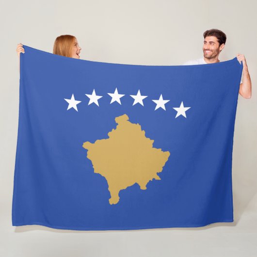 Flagge des Kosovo Fleecedecke (Beispiel)