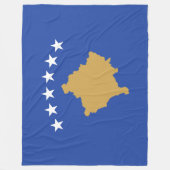 Flagge des Kosovo Fleecedecke (Vorderseite)