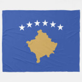 Flagge des Kosovo Fleecedecke (Vorderseite (Horizontal))