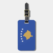 Flagge des Kosovo Gepäckanhänger (Vorderseite vertikal)