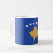 Flagge des Kosovo Kaffeetasse (Vorderseite Links)