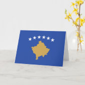 Flagge des Kosovo Karte (Gelbe Blume)