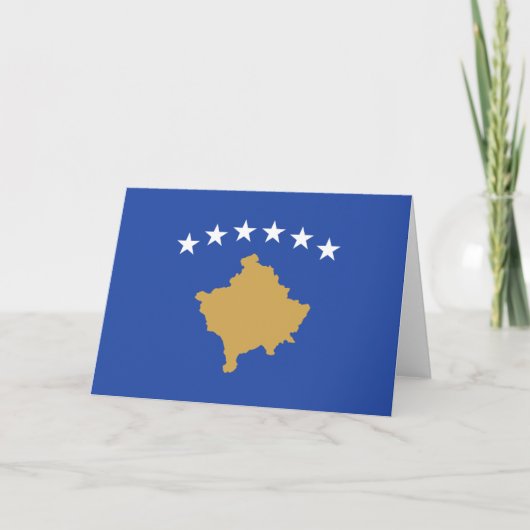 Flagge des Kosovo Karte (Vorderseite)