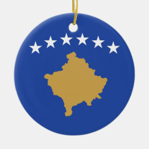 Flagge des Kosovo Keramik Ornament