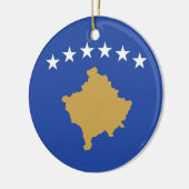 Flagge des Kosovo Keramik Ornament (Links)