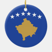 Flagge des Kosovo Keramik Ornament (Hinten)