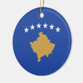 Flagge des Kosovo Keramik Ornament (Links)