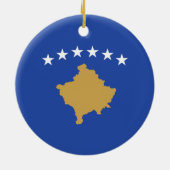 Flagge des Kosovo Keramik Ornament (Hinten)