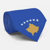 Flagge des Kosovo Krawatte (Gerollt)