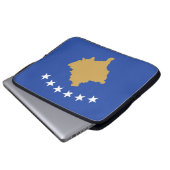 Flagge des Kosovo Laptopschutzhülle (Vorne Knopf)
