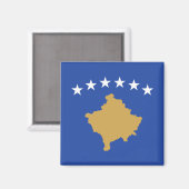 Flagge des Kosovo Magnet (Vorderseite/Rückseite)