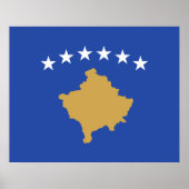 Flagge des Kosovo Poster (Vorne)