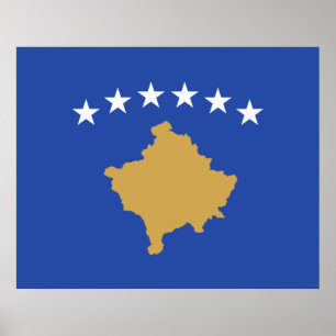 Flagge des Kosovo Poster