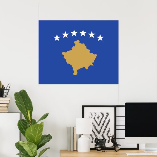 Flagge des Kosovo Poster (Heimbüro)