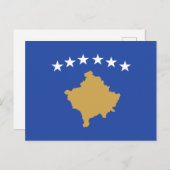 Flagge des Kosovo Postkarte (Vorne/Hinten)