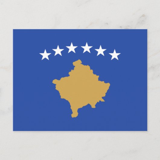 Flagge des Kosovo Postkarte (Vorderseite)