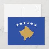 Flagge des Kosovo Postkarte (Vorne/Hinten)