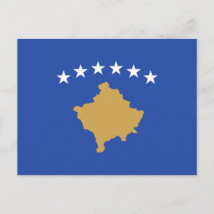 Flagge des Kosovo Postkarte
