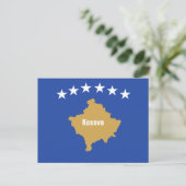 Flagge des Kosovo Postkarte (Stehend Vorderseite)