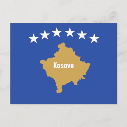 Flagge des Kosovo Postkarte (Vorderseite)