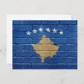 Flagge des Kosovo Postkarte (Vorne/Hinten)