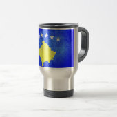 Flagge des Kosovo Reisebecher (VorderseiteRechts)