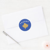 Flagge des Kosovo Runder Aufkleber (Umschlag)
