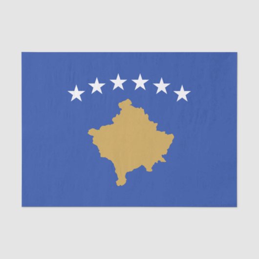 Flagge des Kosovo Seidenpapier (Vorderseite)
