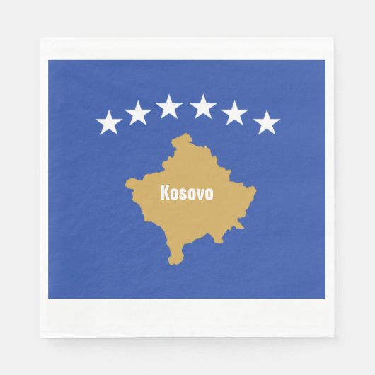 Flagge des Kosovo Serviette (Vorderseite)