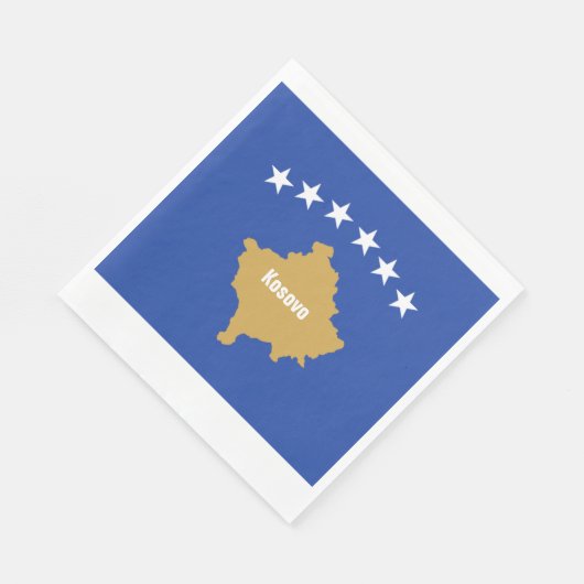 Flagge des Kosovo Serviette (Ecke)